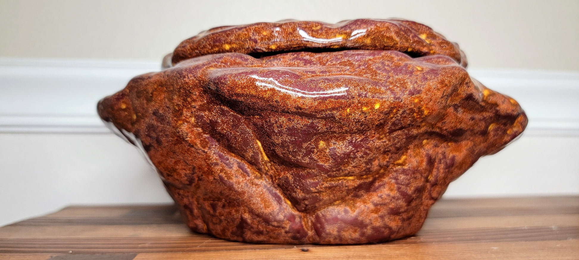 Large Natural Stone Self Watering / African Violet Pot Mountain Mudworks