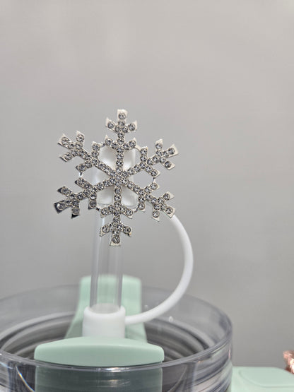 10MM Bling Snowflake Strawtopper