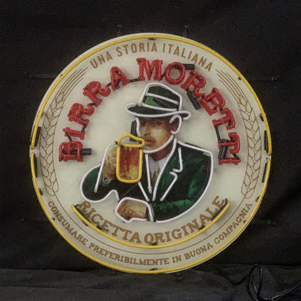 Una Storia Italiana Birra Moretti Ricetta Qriginale Neon Signs Neon Signs Land