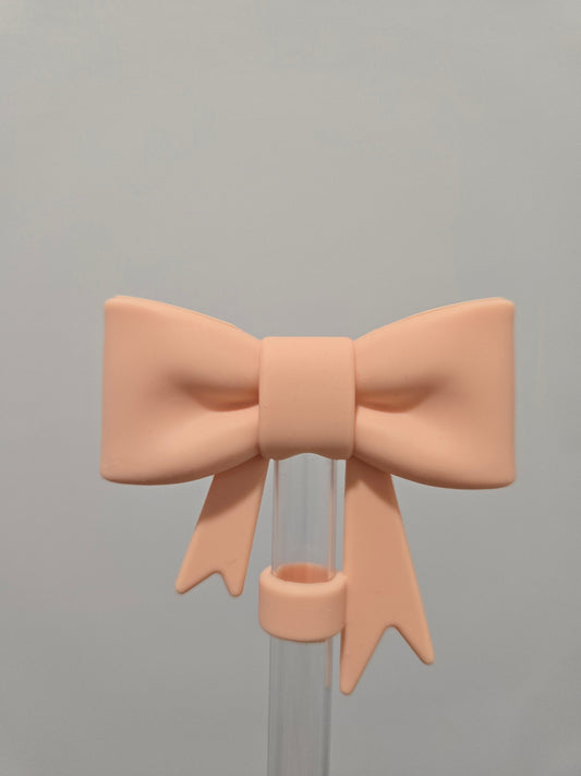 Periwinkle Logo Bow Strawtopper
