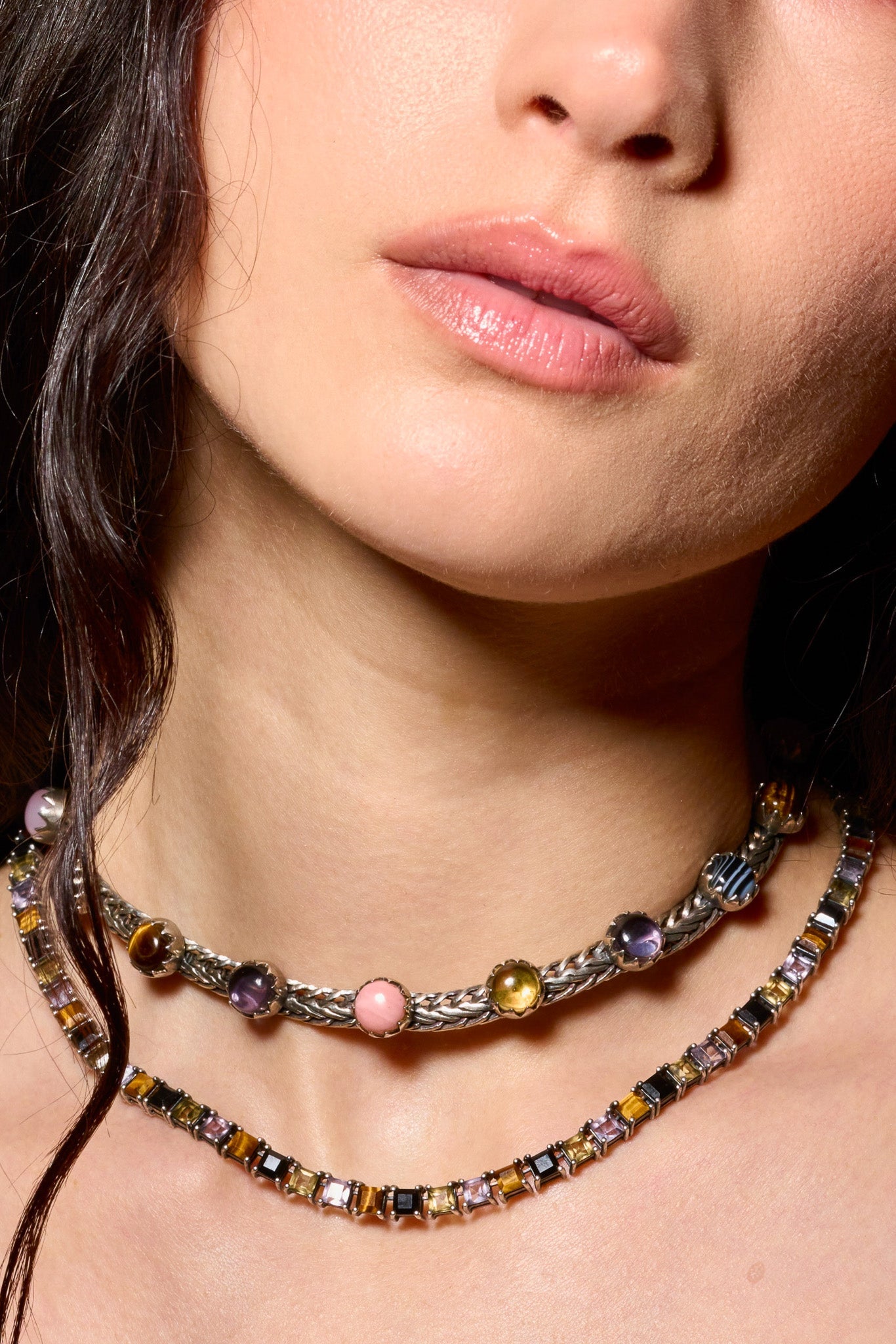 Chainmail Choker in Punk Rocks (Silver) SHIPS IN MARCH