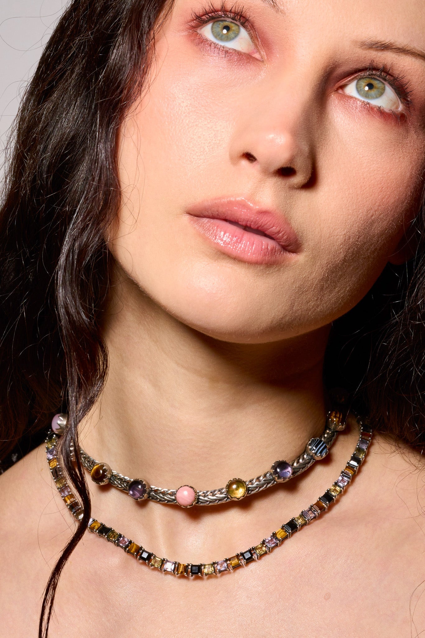 Tennis Necklace in Punk Rocks (Silver) SHIPS IN APRIL