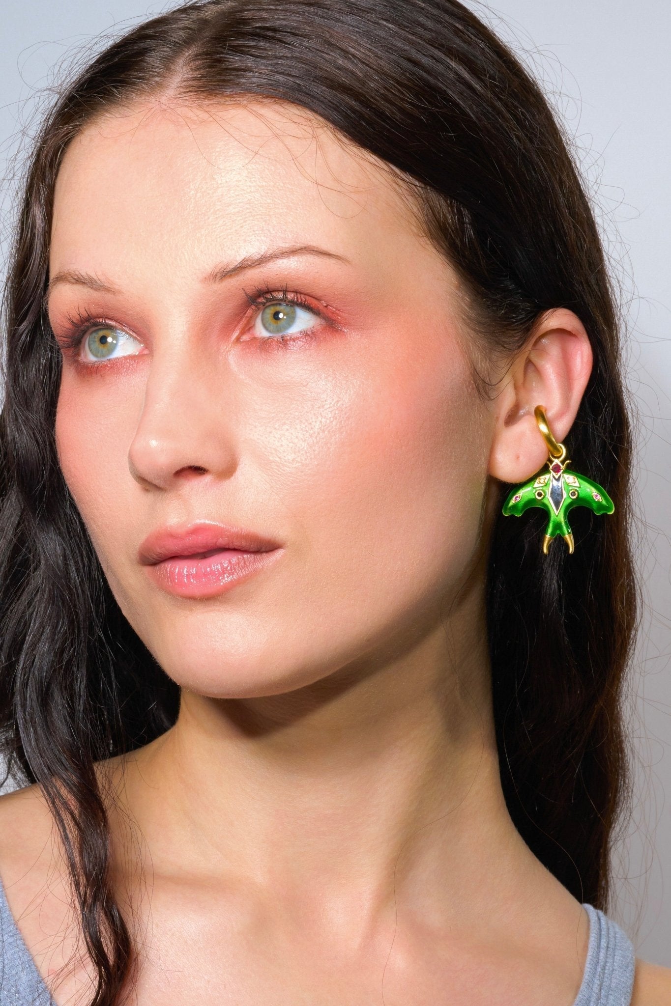 Luna Moth Enamel Ear Cuff (Gold) SHIPS IN APRIL