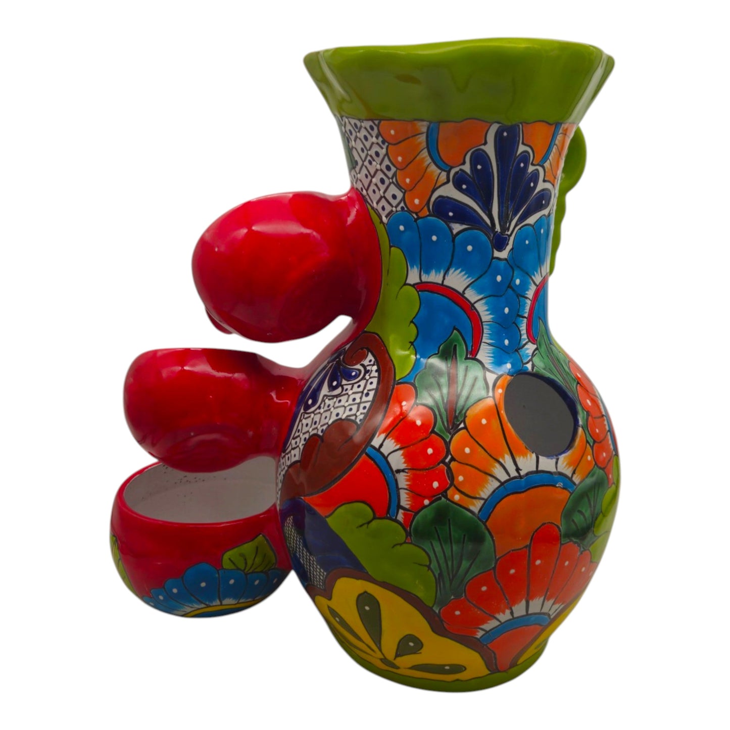 Colorful Talavera Tabletop Fountain | Mexican Folk Art Decor