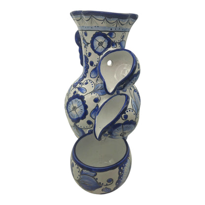 Handmade Talavera Fountain | Blue and White Mexican Ceramic Decor