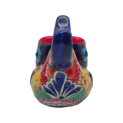Colorful Talavera Fish Planter | Mexican Hand-Painted Pottery