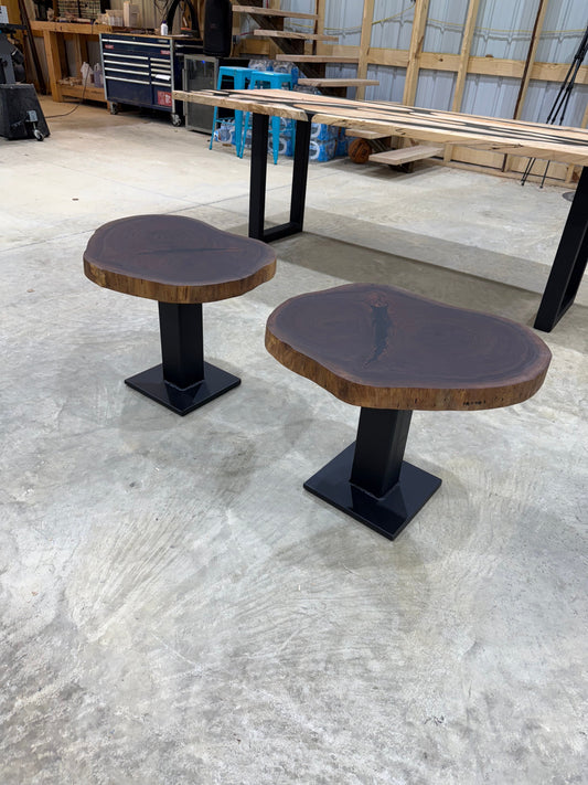 Walnut Cookie Side Tables