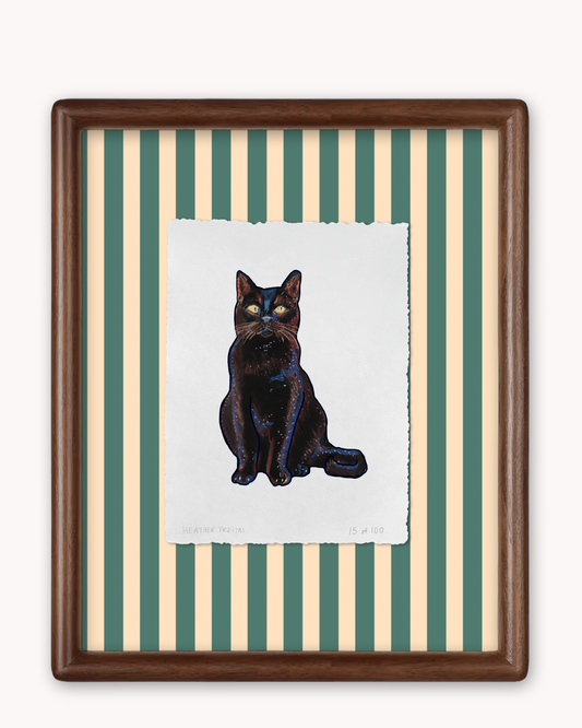 Black Kitty Limited Edition Framed Print