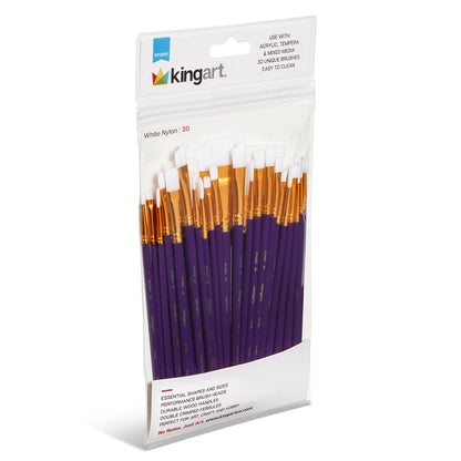Studio White Nylon Brush Set - 30 Pieces - Creative Freedom Collective