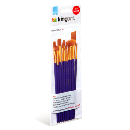 Studio Golden Nylon Brush Set - 10 Pieces