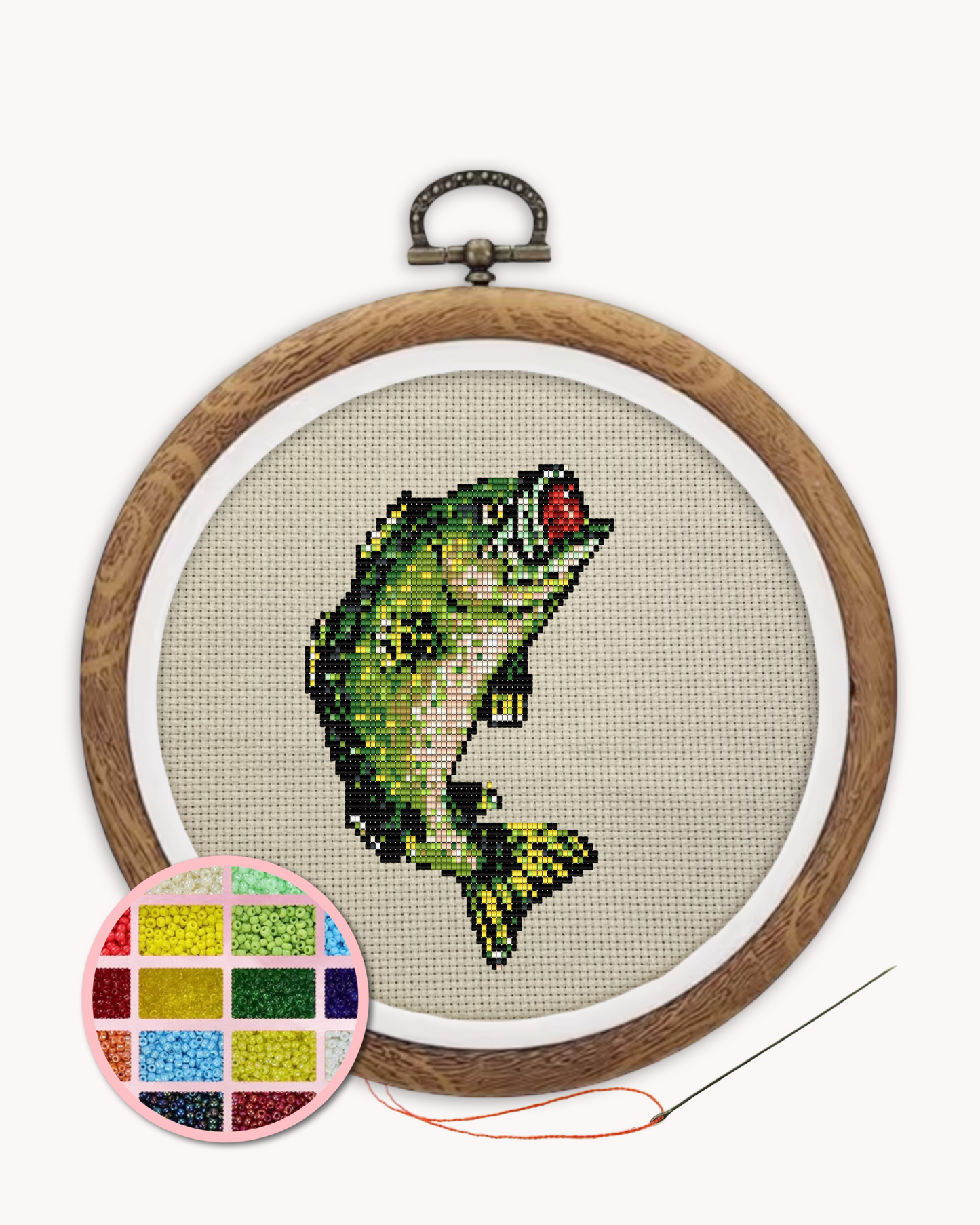 Bass Fish Beaded Art Kit ( L 5 inch )