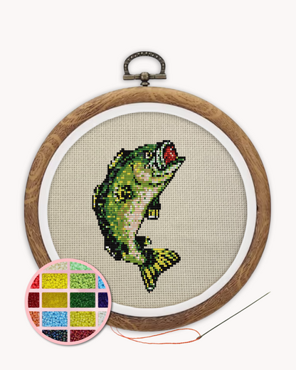 Bass Fish Beaded Art Kit ( L 5 inch )