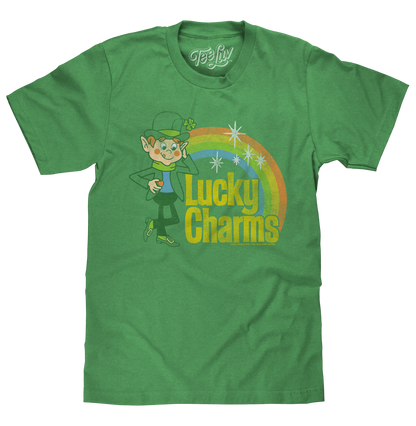 Lucky Charms Retro Rainbow T-Shirt - Green