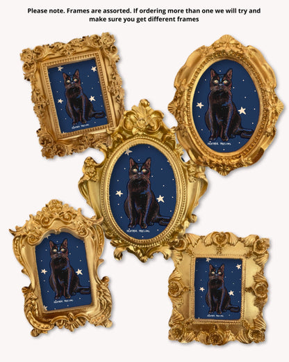 Black Cat - Mini framed print