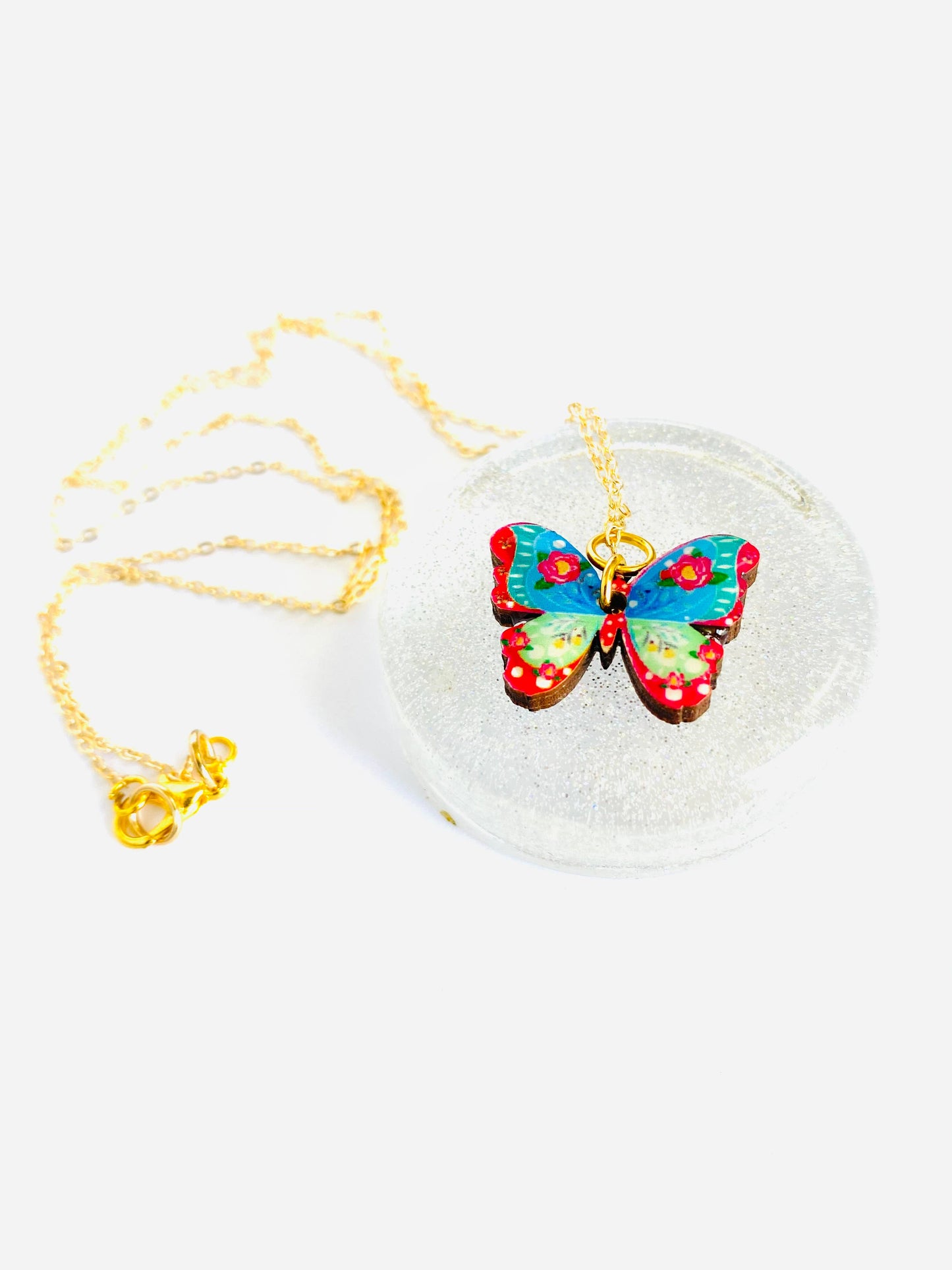 Butterfly Necklace on Gold Chain by Rosie Rose Parker Quirks!