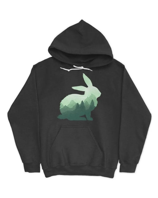 Rabbit Bunny Hare Double Exposure Surreal Wildlife Animal T-Shirt Unisex Hoodie Creative Freedom Collective