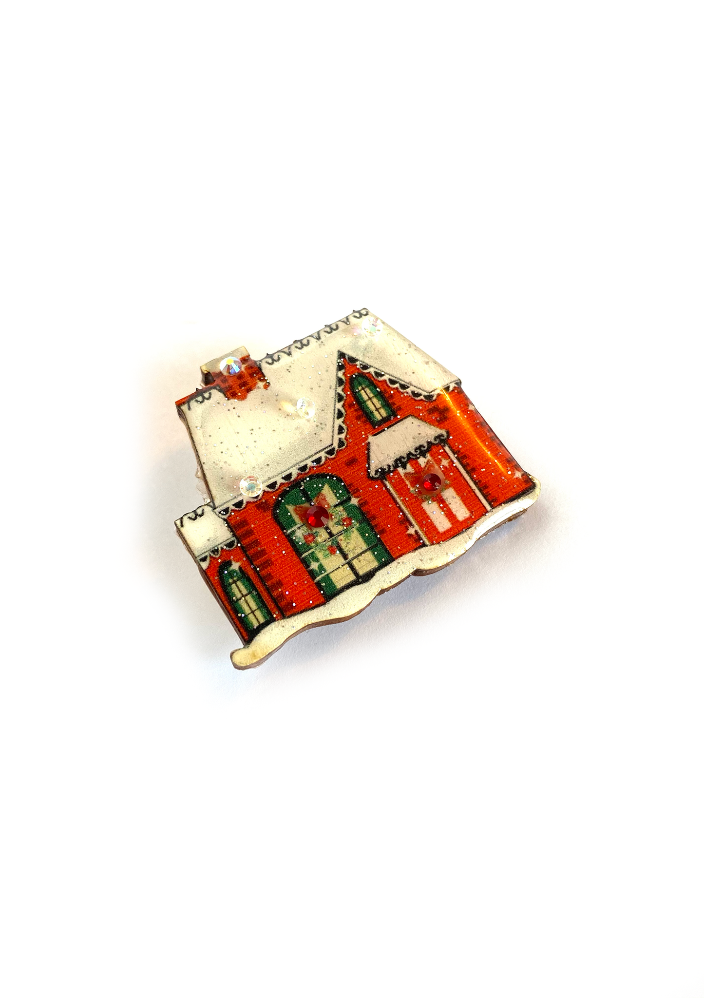Christmas House Brooch by Rosie Rose Parker Quirks!