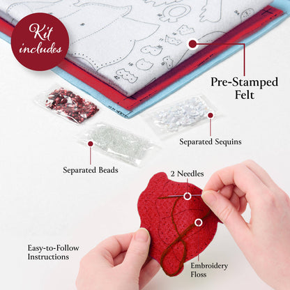 Bucilla Snowy St Nick Felt Stocking