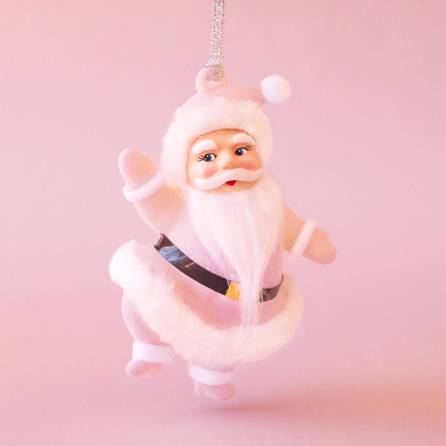 Retro Dancing Santa Ornament | Light Pink Quirks!