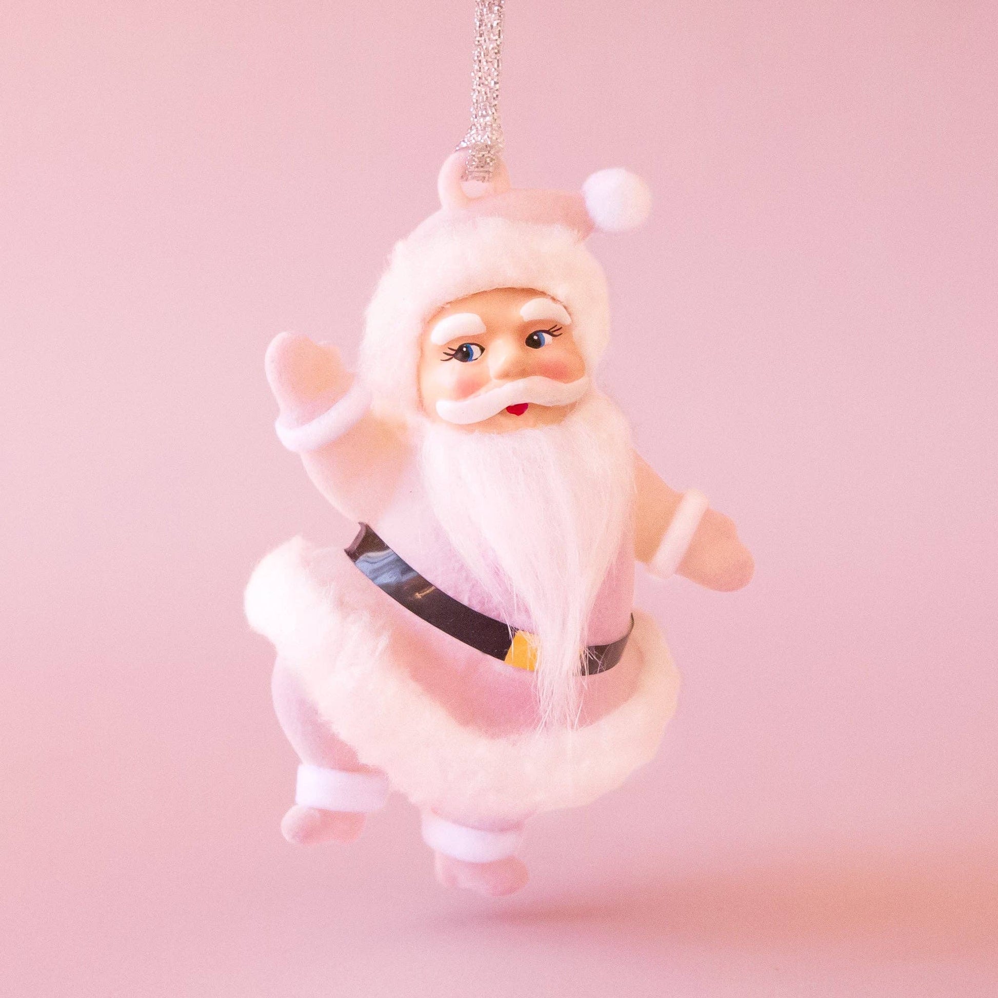 Retro Dancing Santa Ornament | Light Pink Quirks!