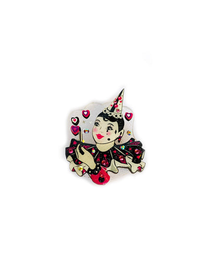 Pierrot Mime Brooch by Rosie Rose Parker