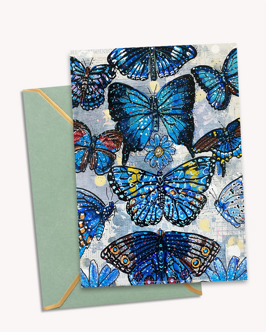 Blue Butterflies - Greeting Card / Fine Art Print