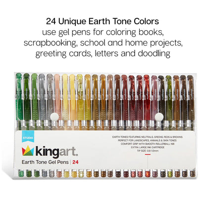 Gel Pens 24 Earth Tone Colors