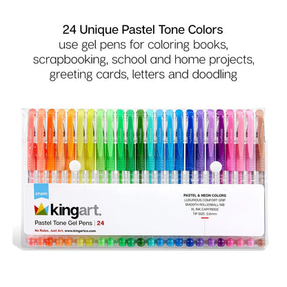 Gel Pens 24 Pastel Tone Colors