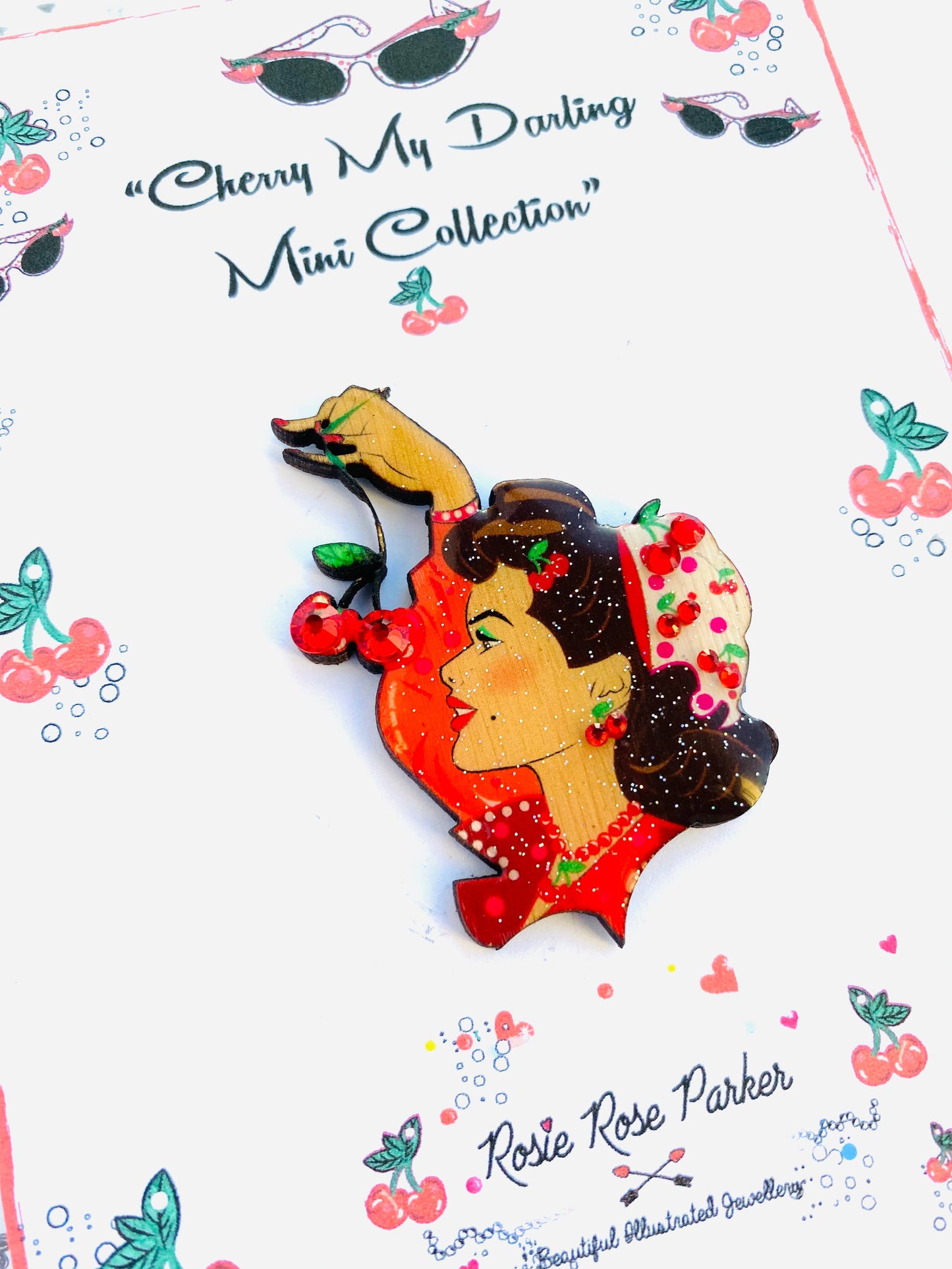 Cherry My Darling Mini Brooch by Rosie Rose Parker Quirks!