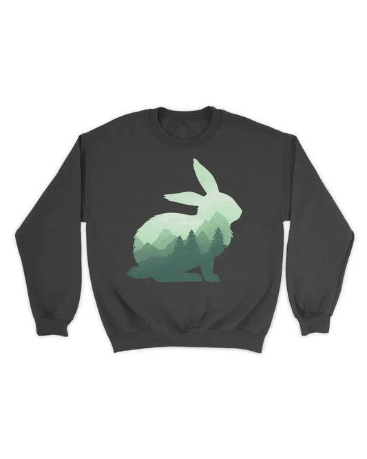 Rabbit Bunny Hare Double Exposure Surreal Wildlife Animal T-Shirt Unisex Sweatshirt Creative Freedom Collective