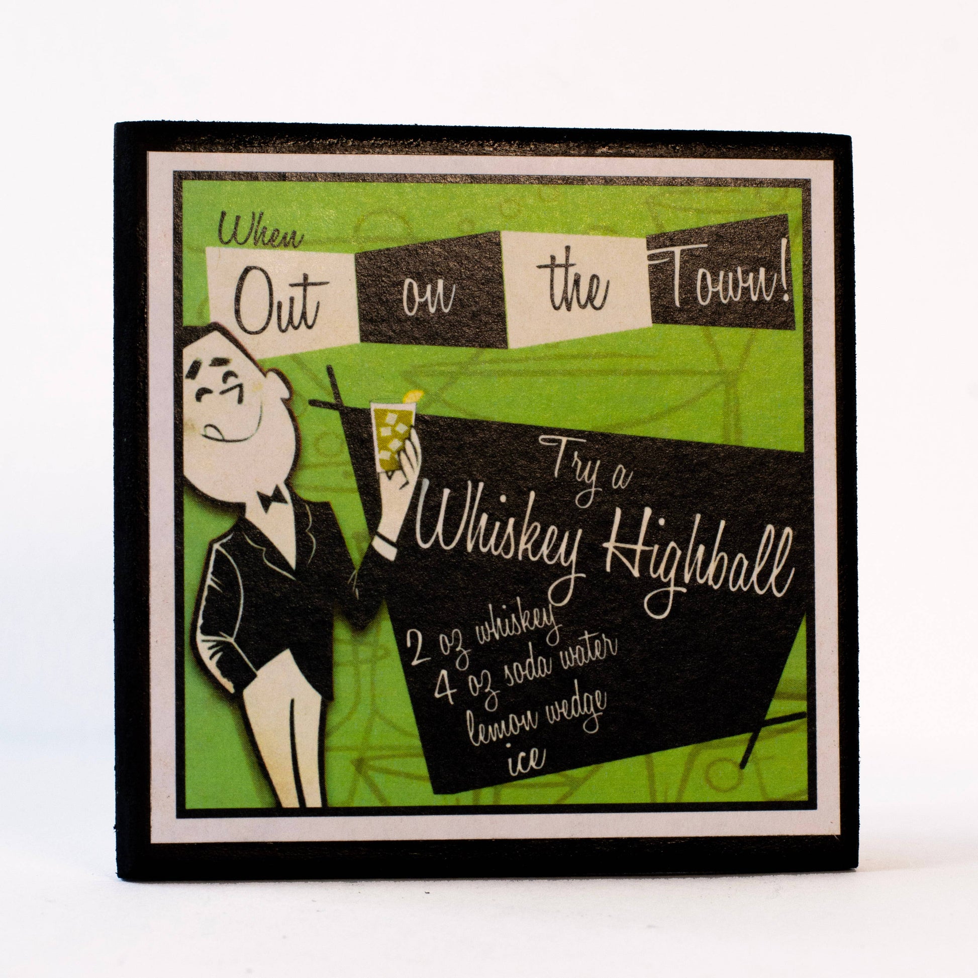 Retro Cocktail Recipe Drink Coaster Set Quirks!