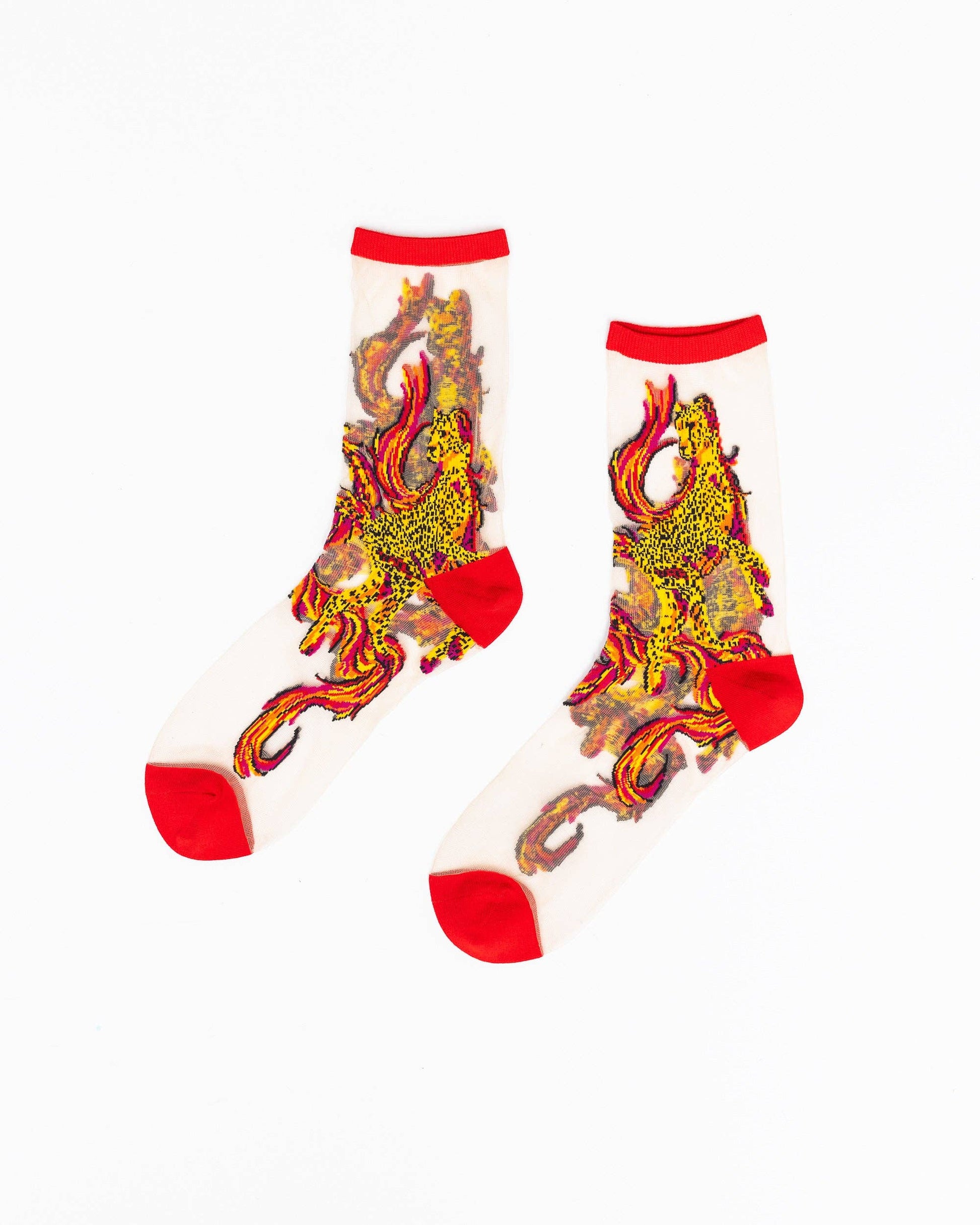 Flaming Cheetah Sheer Crew Sock Quirks!