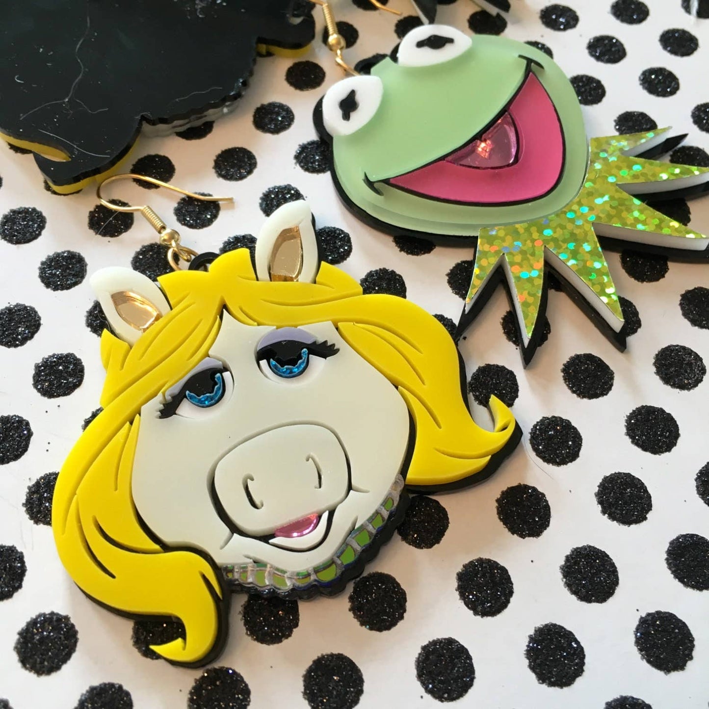 Miss Piggy And Kermit Laser Cut Earrings Quirks!