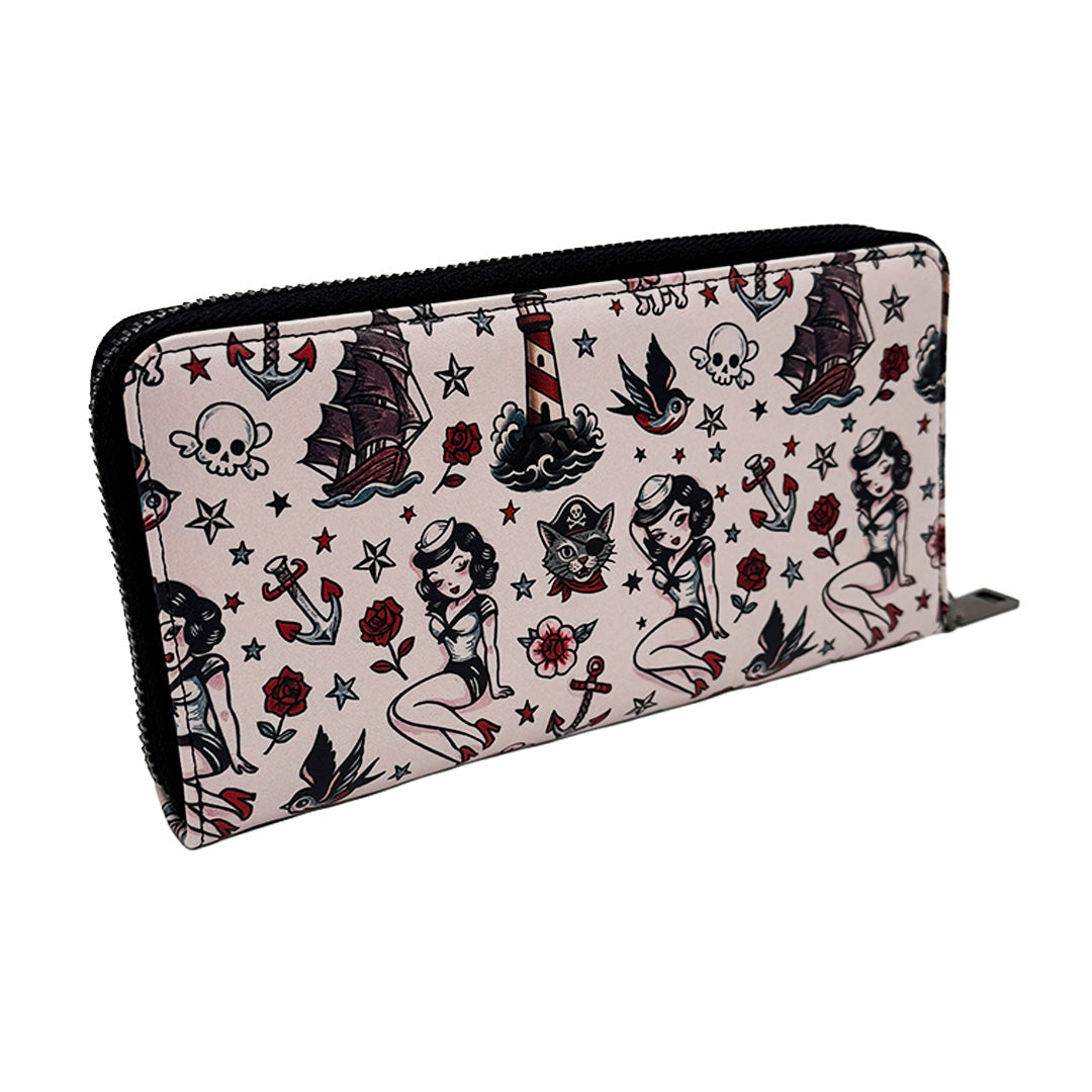 Pirate Cats and Sailor Things Clutch Handbag