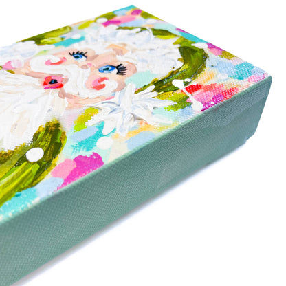 Vintage Velvet Green Santa Original Painting Quirks!