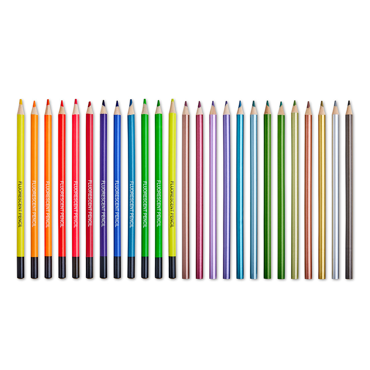 Colored Pencils 24 Metallic & Neon Colors