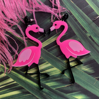 Pink Flamingo Acrylic Statement Earrings Quirks!