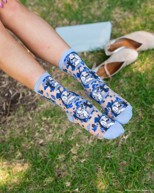 Casper and Trees Sheer Crew Sock Quirks!