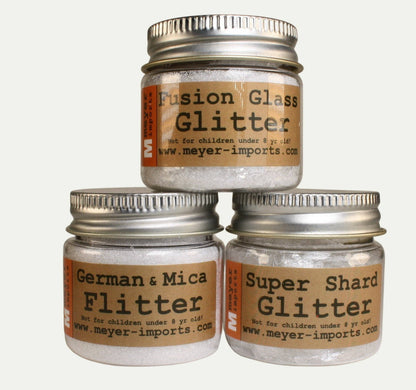 Snow White Icey German Glass Glitter Set - 3 Jars Quirks!