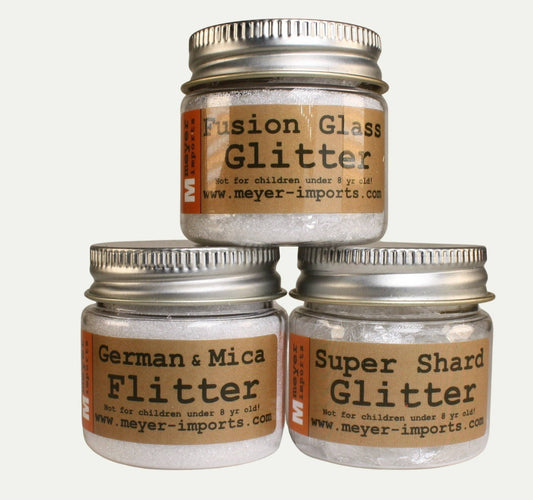 Snow White Icey German Glass Glitter Set - 3 Jars Quirks!