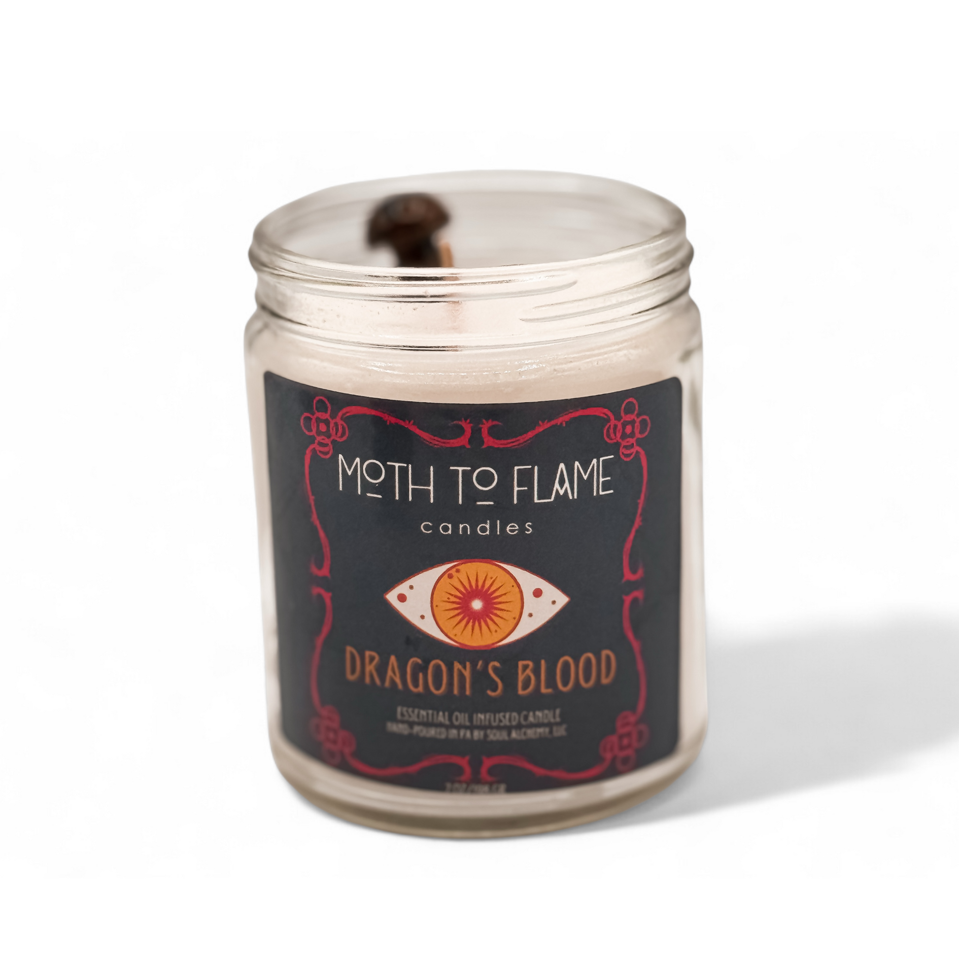 Dragon’s Blood – 7 oz Candle Moth to Flame Candles
