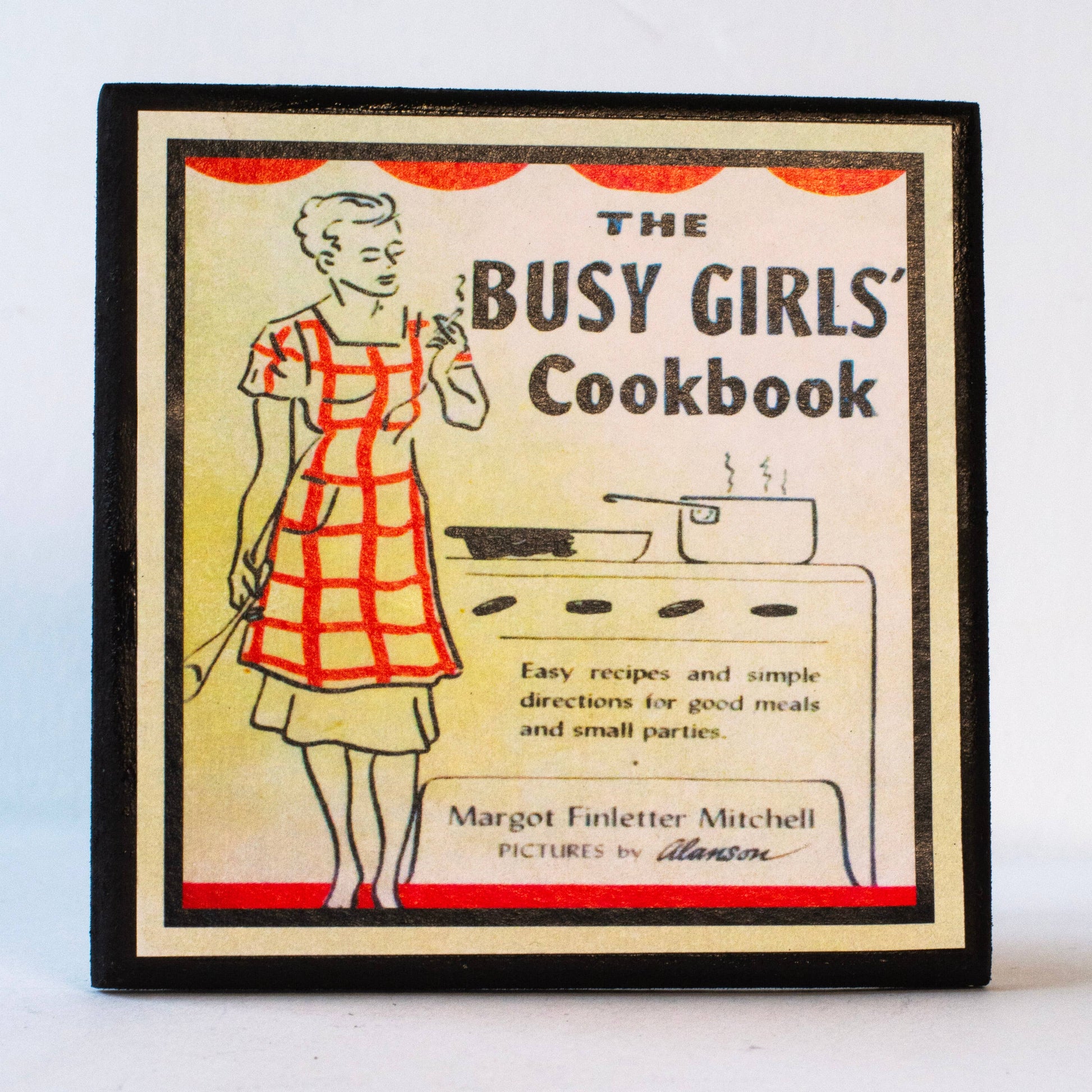 Funny Vintage Cookbook Cover Kitchen Coasters Quirks!