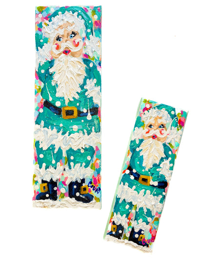 Turquoise Vintage Santa Original Painting Quirks!