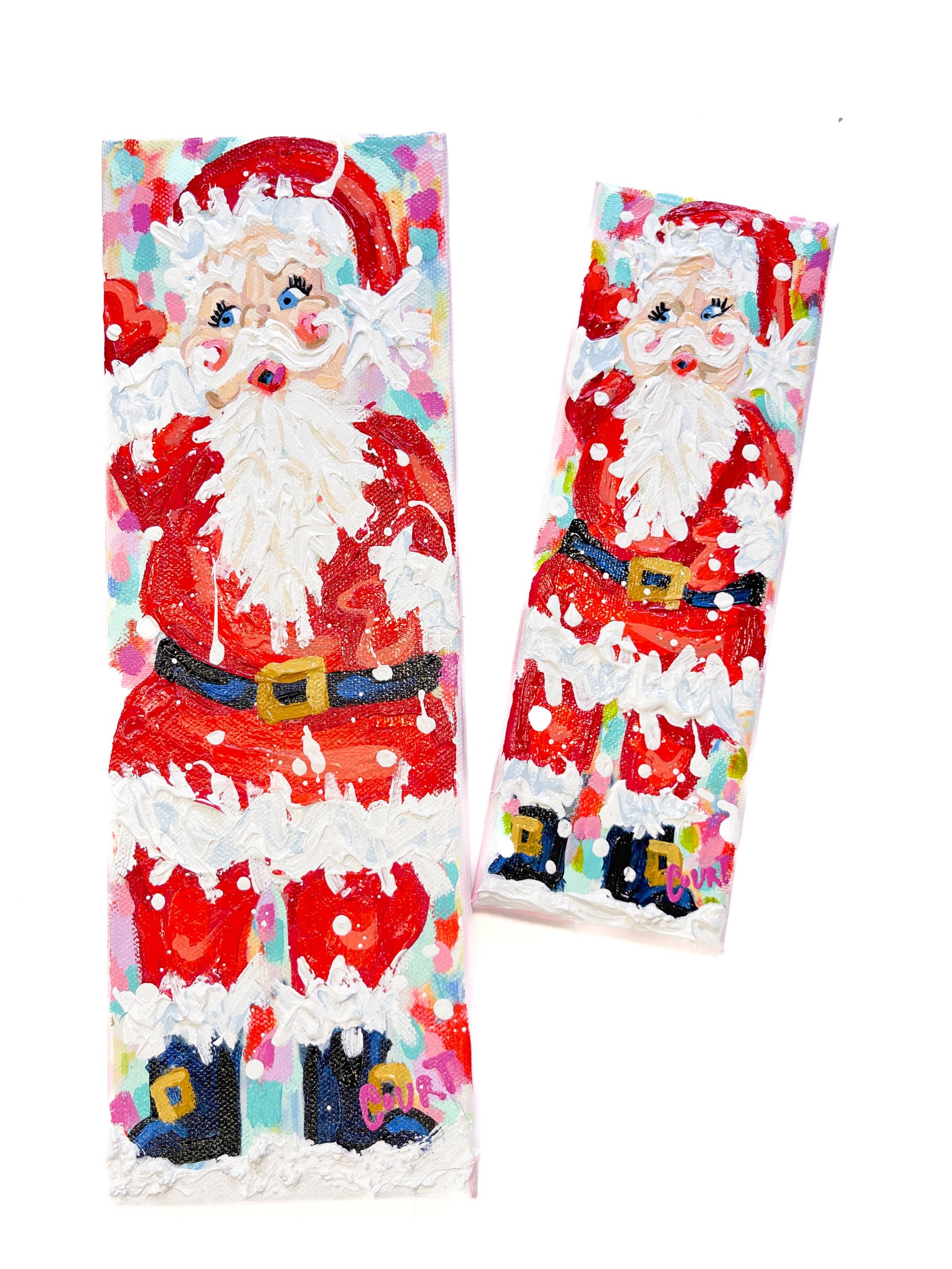 Red Velvet Vintage Santa Original Painting Quirks!