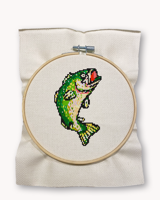 Bass Cross Stitch Kit ( LG 5 inch )
