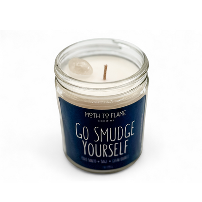 Go Smudge Yourself – 7 oz Candle Moth to Flame Candles