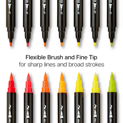 Dual Tip Acrylic Paint Pens - 48 Colors