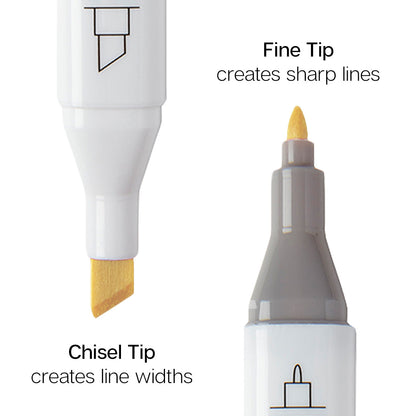 Double-Ended Alcohol Markers - 24 Pastel Colors