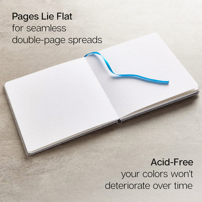 Hardcover Watercolor Paper Sketchbook 5.5” x 5.5” - 24 Pages