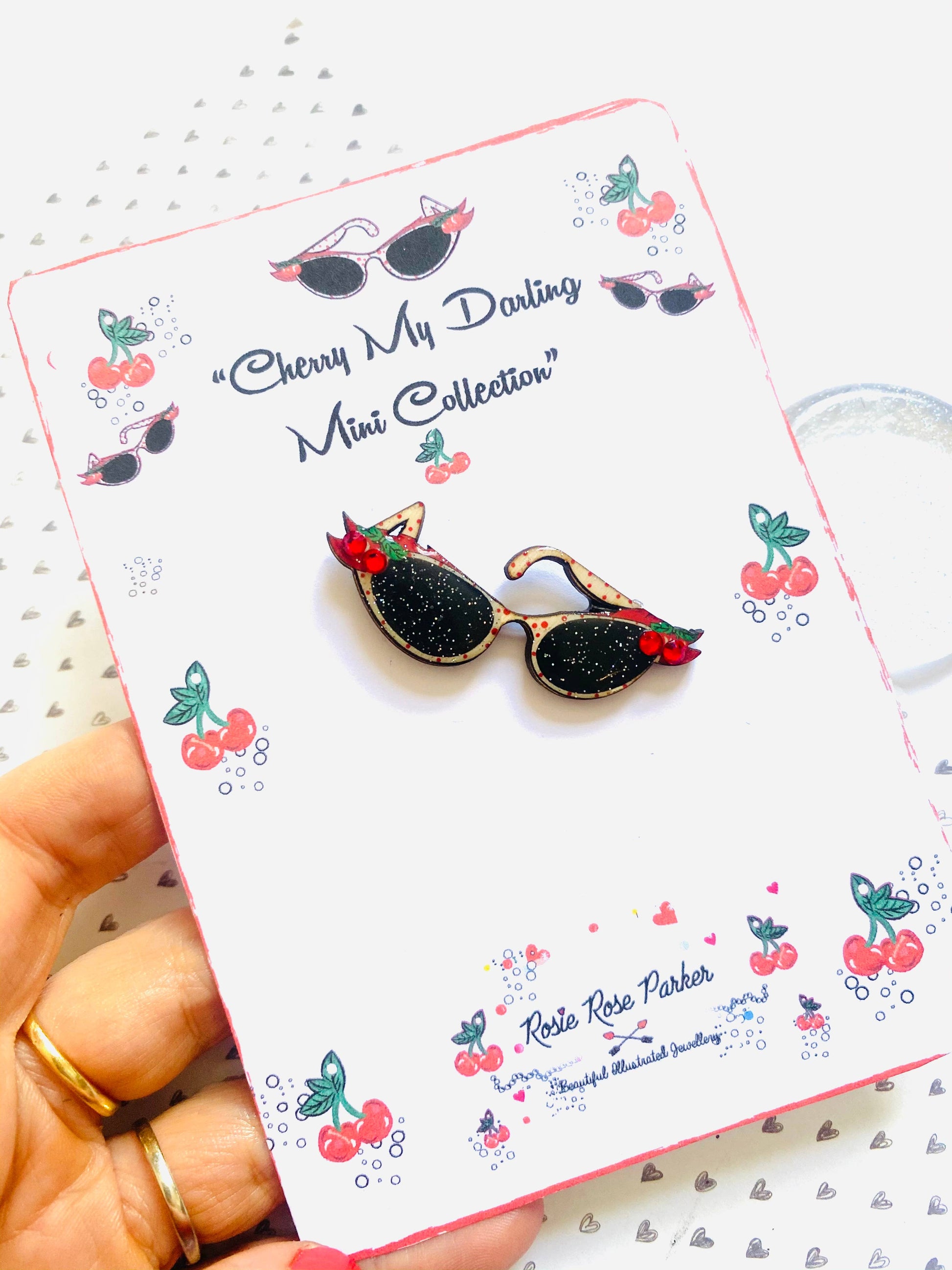 Retro 50s Sunglasses Pin by Rosie Rose Parker Quirks!